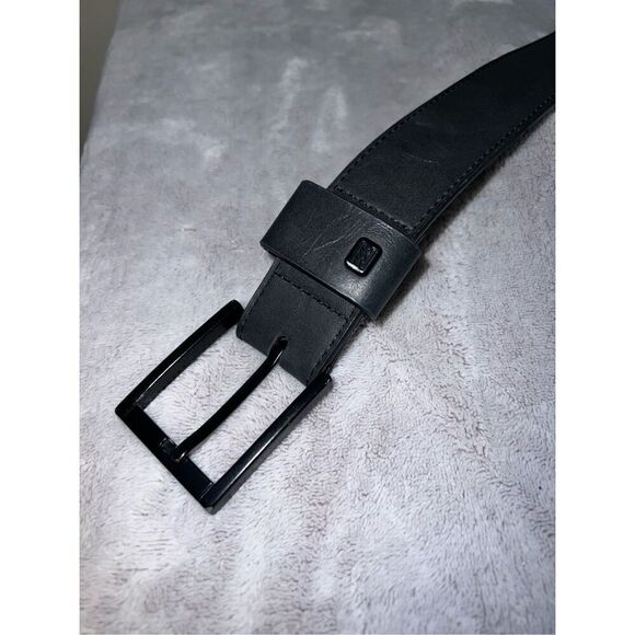 Men’s Billabong Black Leather Belt 4’ - Picture 2 of 8